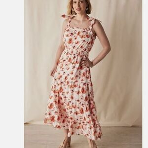 Matilda Jane Cream Maxi Dress with Orange Floral Print